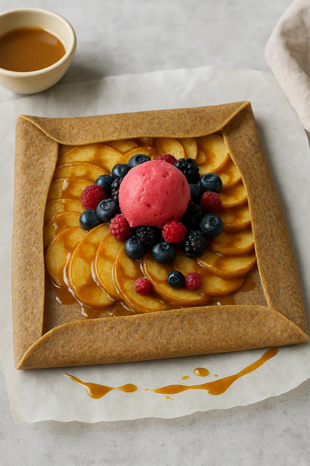 Cozy Apfel-Waldbeeren-Galette