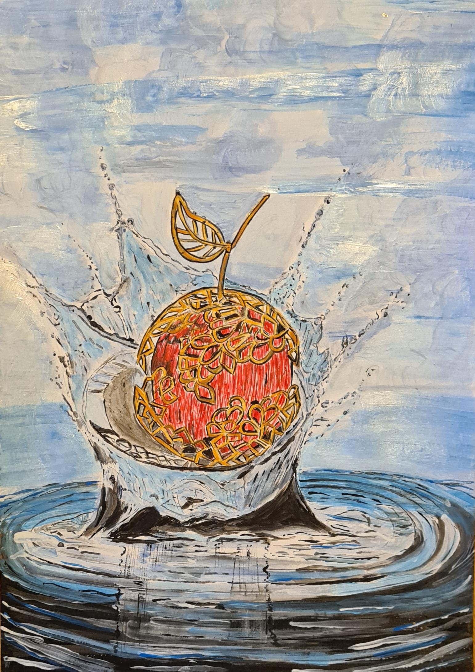 The plunch of the red apple