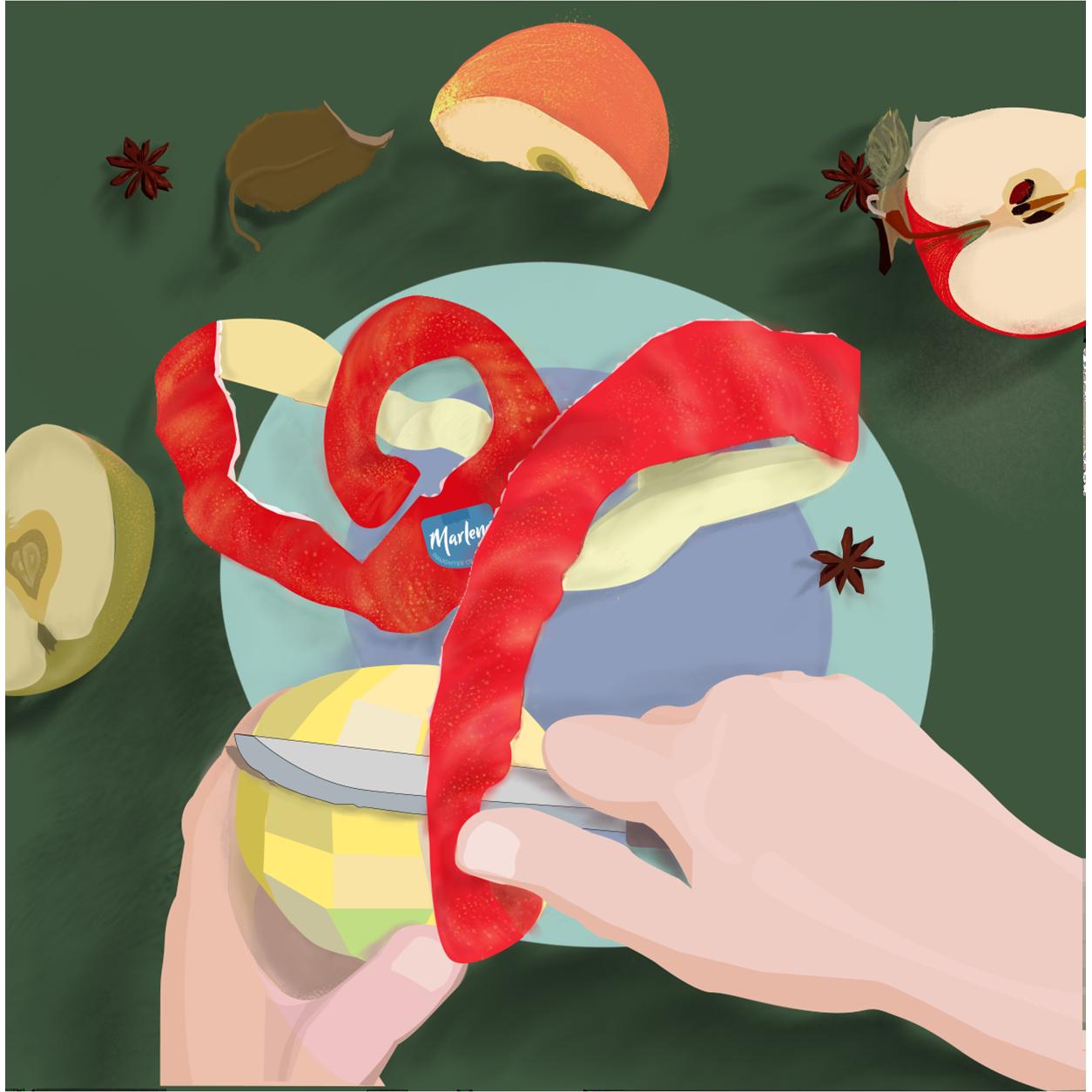 My feelings when I prepare wonderful dishes from apples Marlene.