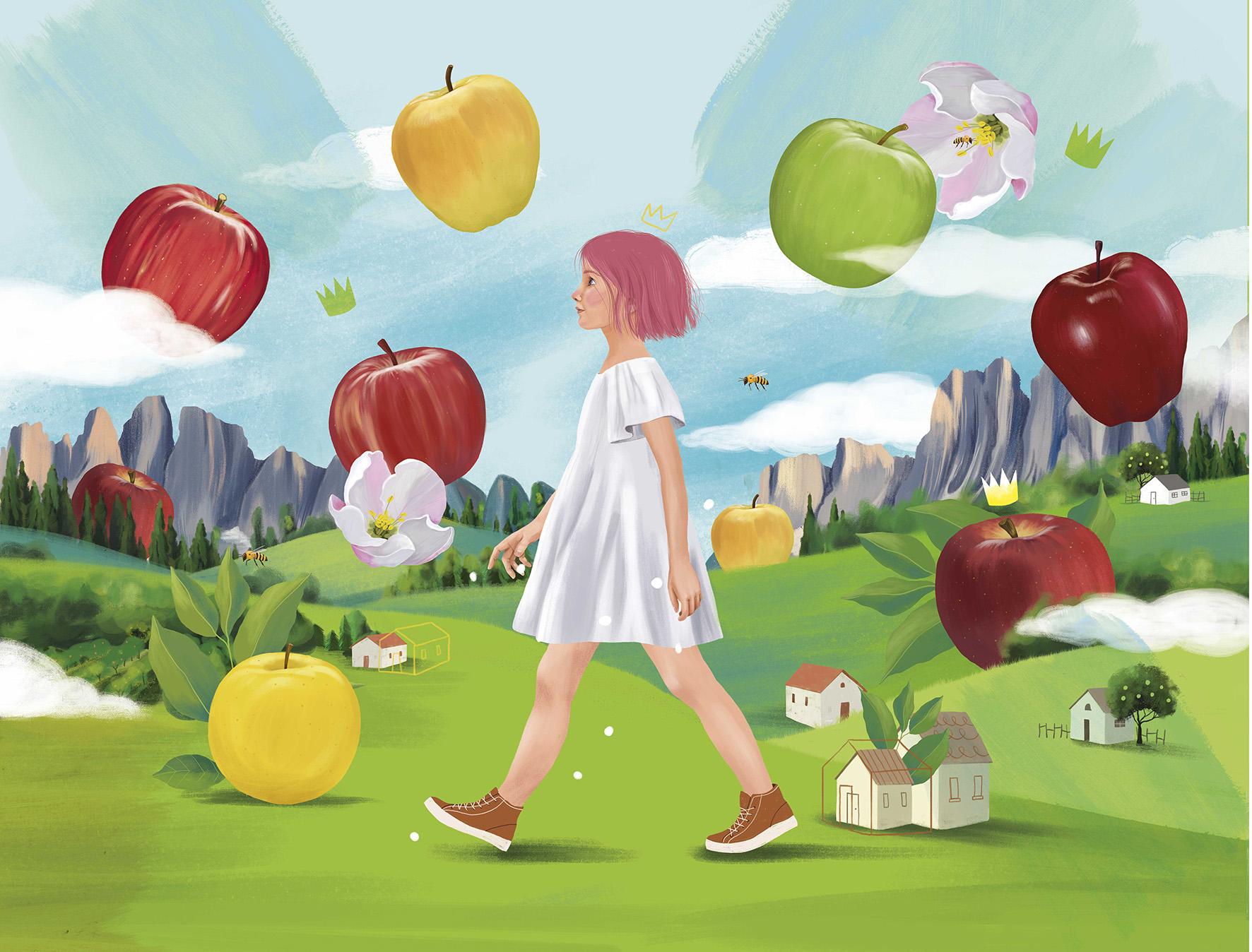 Caminando entre nubes y manzanas