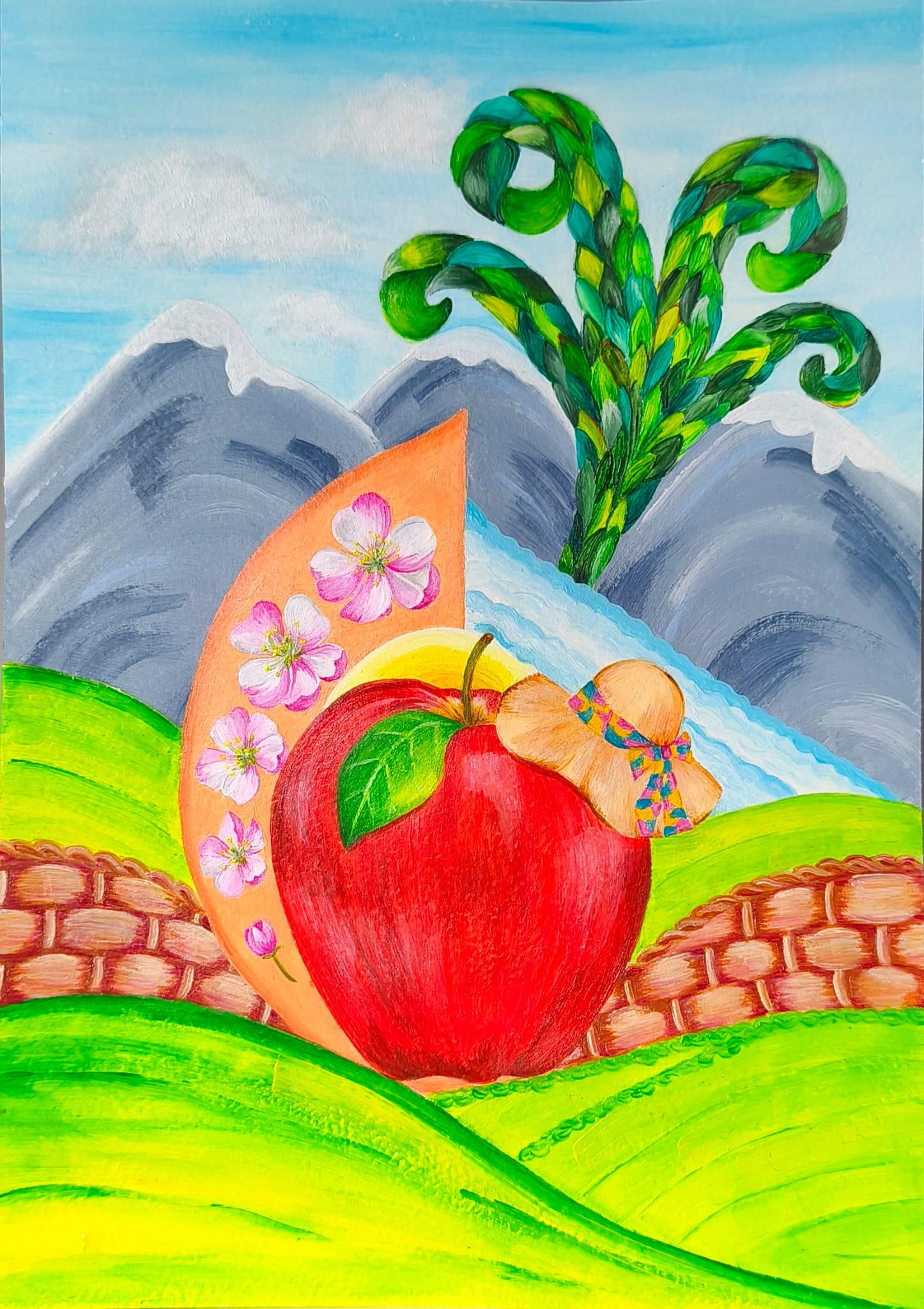Fruto de paisaje alegre