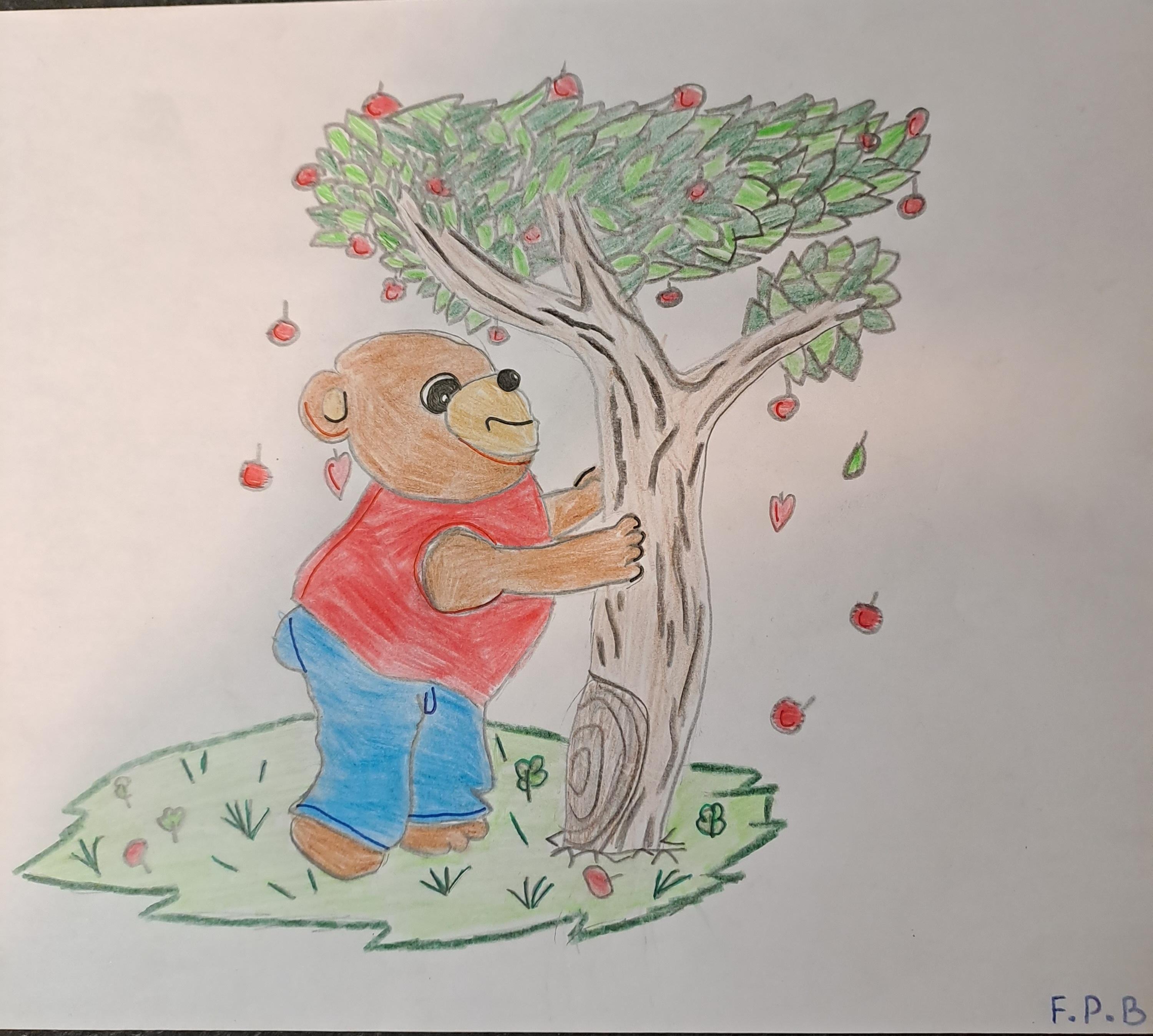 l'orso affamato di mele