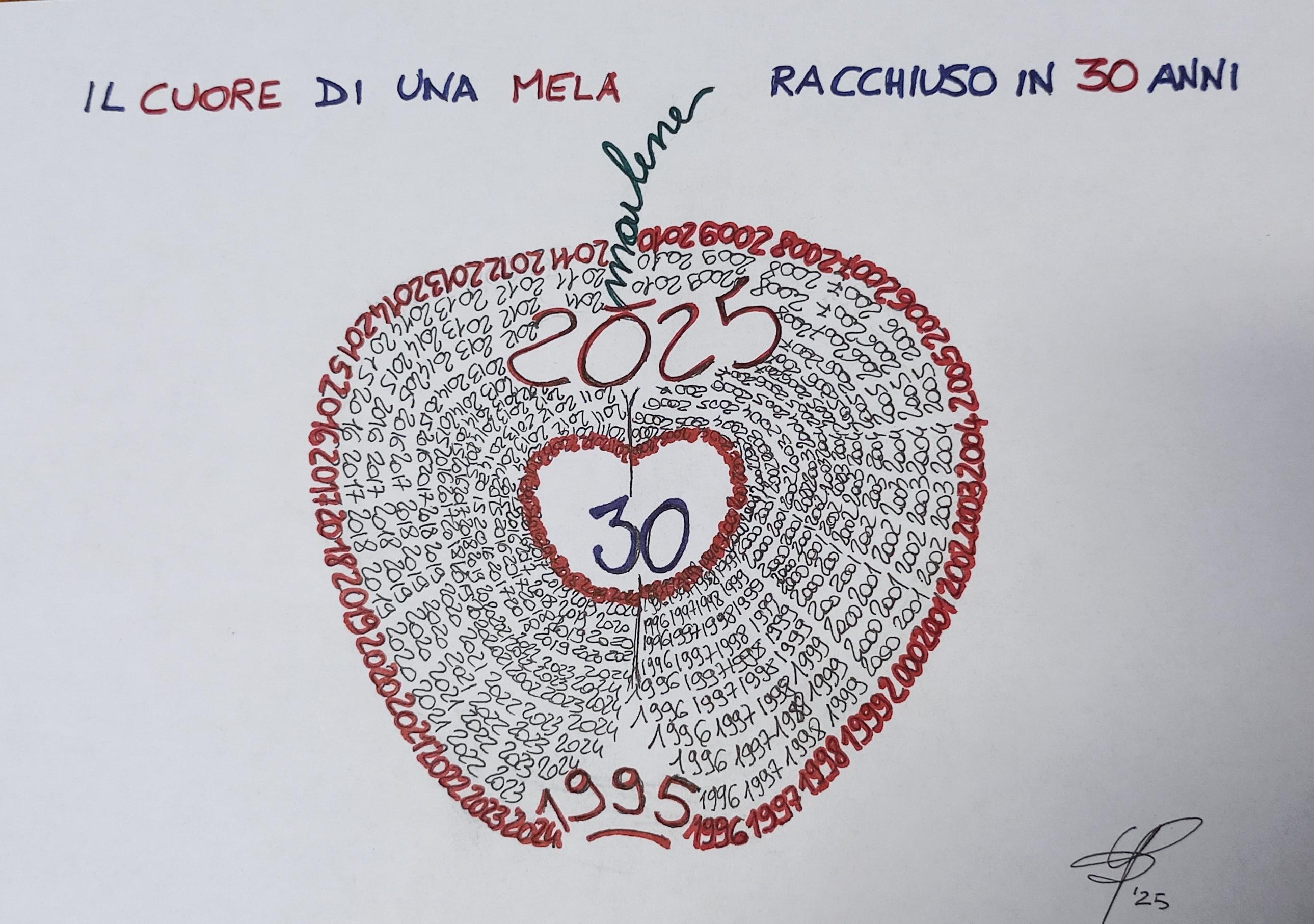 Il cuore di una mela racchiuso in 30 anni