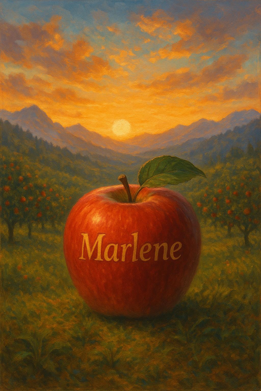 Amanecer entre manzanos