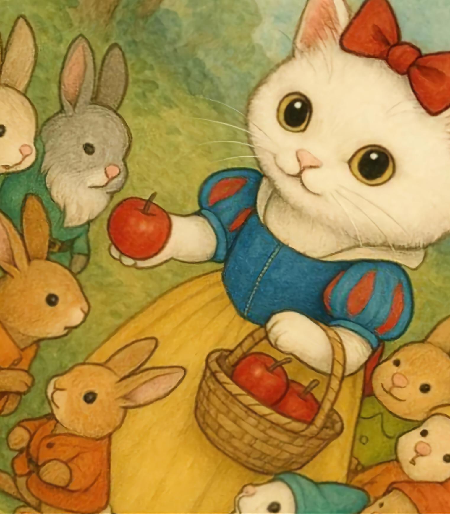 Snowkitty and her dwarf rabbits