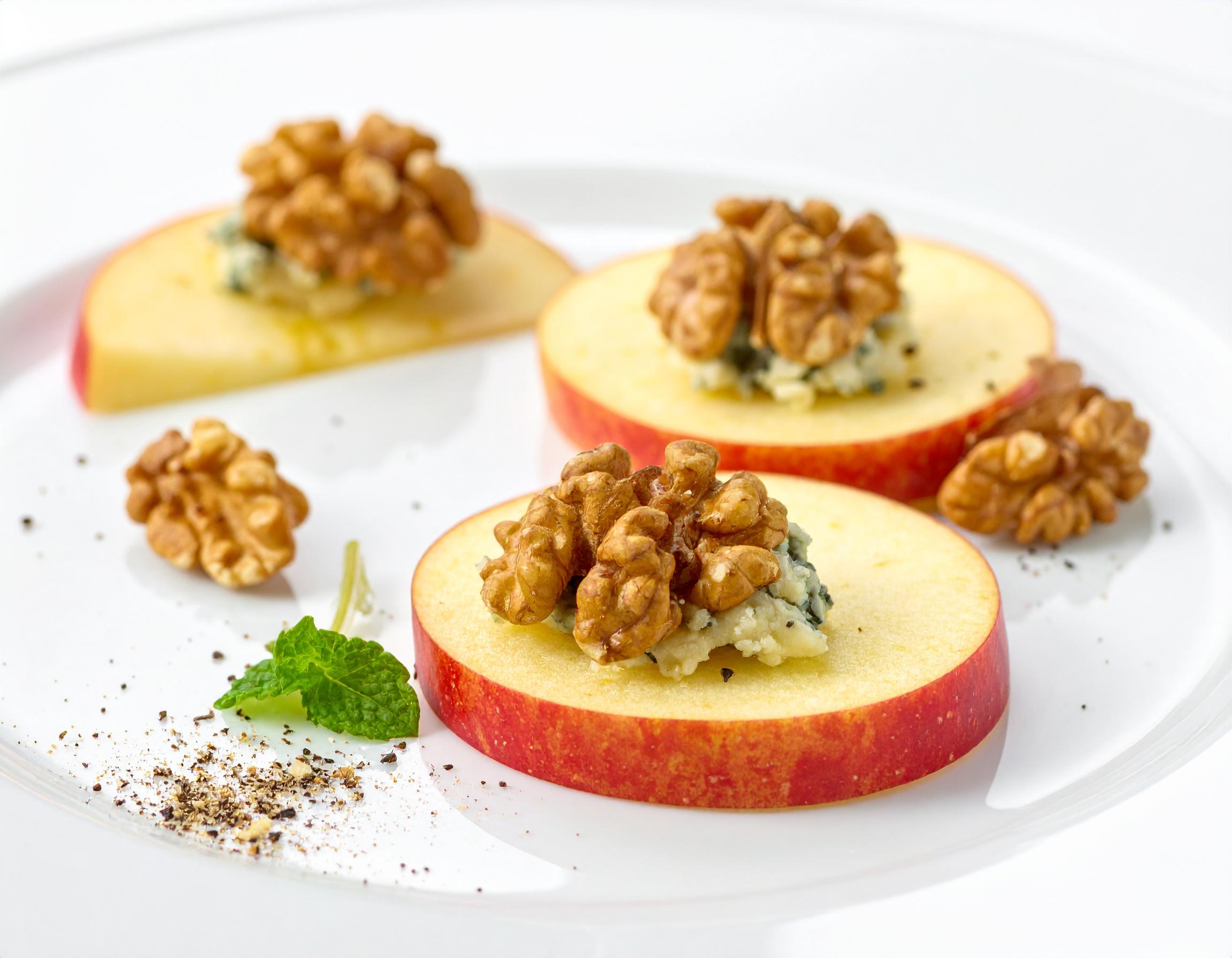 Tartine di mele e gorgonzola