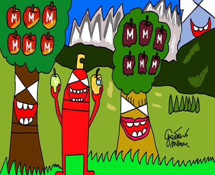 Jack la bomboletta spray e le mele Marlene