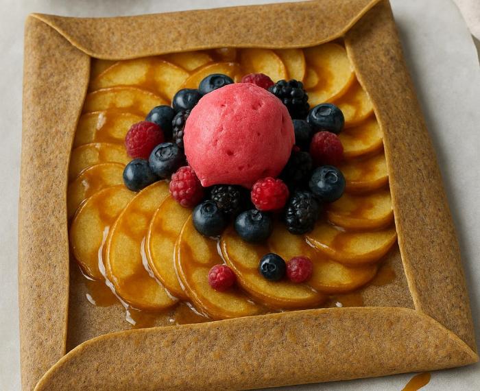 Cozy Apfel-Waldbeeren-Galette