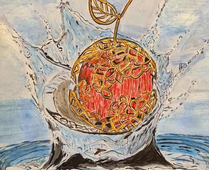 The plunch of the red apple