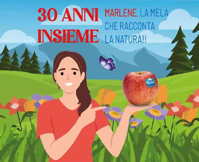 30 anni insieme, marlene la mela che racconta la natura