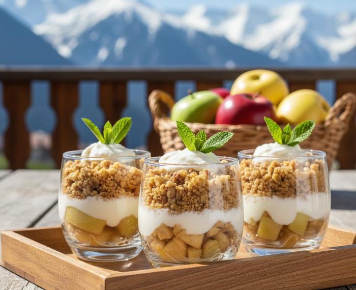 Copas Crujientes de Manzana del Tirol con Crumble de Nuez (Marlene Trio)