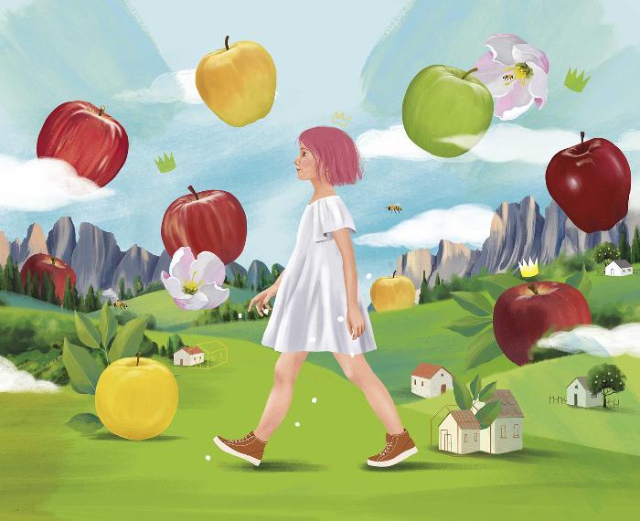 Caminando entre nubes y manzanas