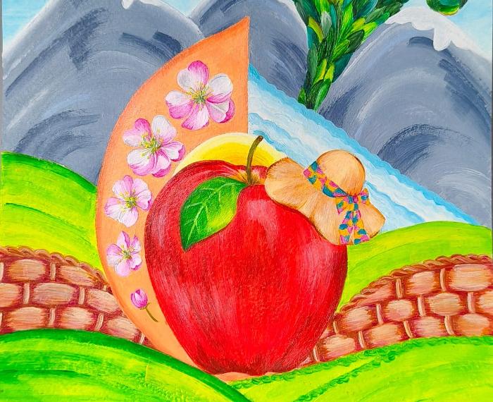Fruto de paisaje alegre