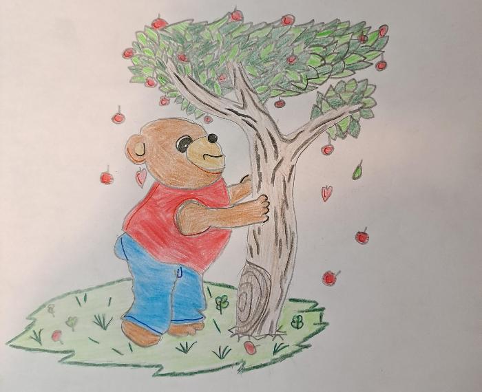 l'orso affamato di mele