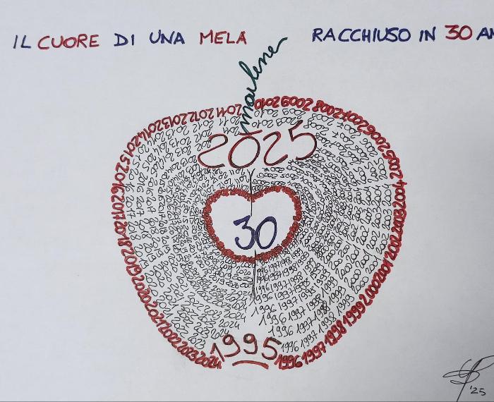 Il cuore di una mela racchiuso in 30 anni