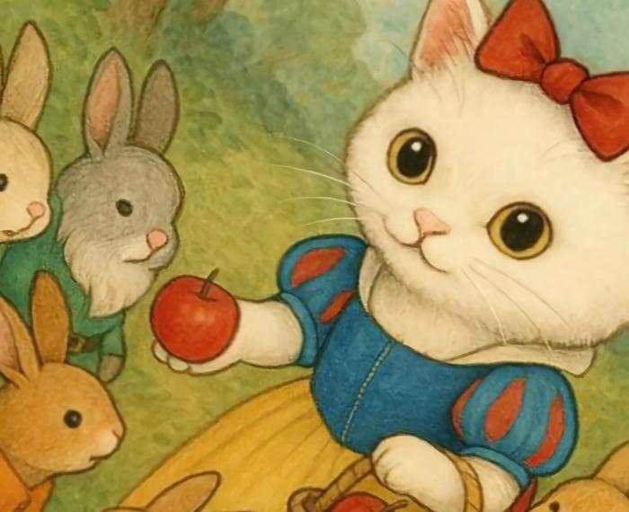 Snowkitty and her dwarf rabbits